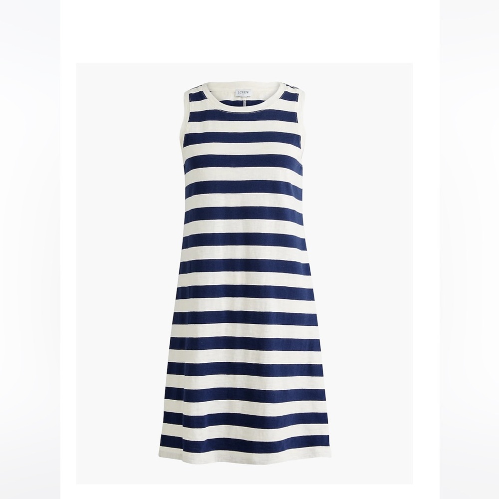 Striped knit tank dress